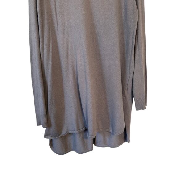 New York & Company Grey Criss Cross Cold Shoulder Lightweight Sweater Sz XXL - Picture 3 of 7